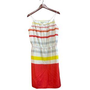 Striped Sleeveless Gianni Bini Dress With Elastic Waist & Adjustable Straps M